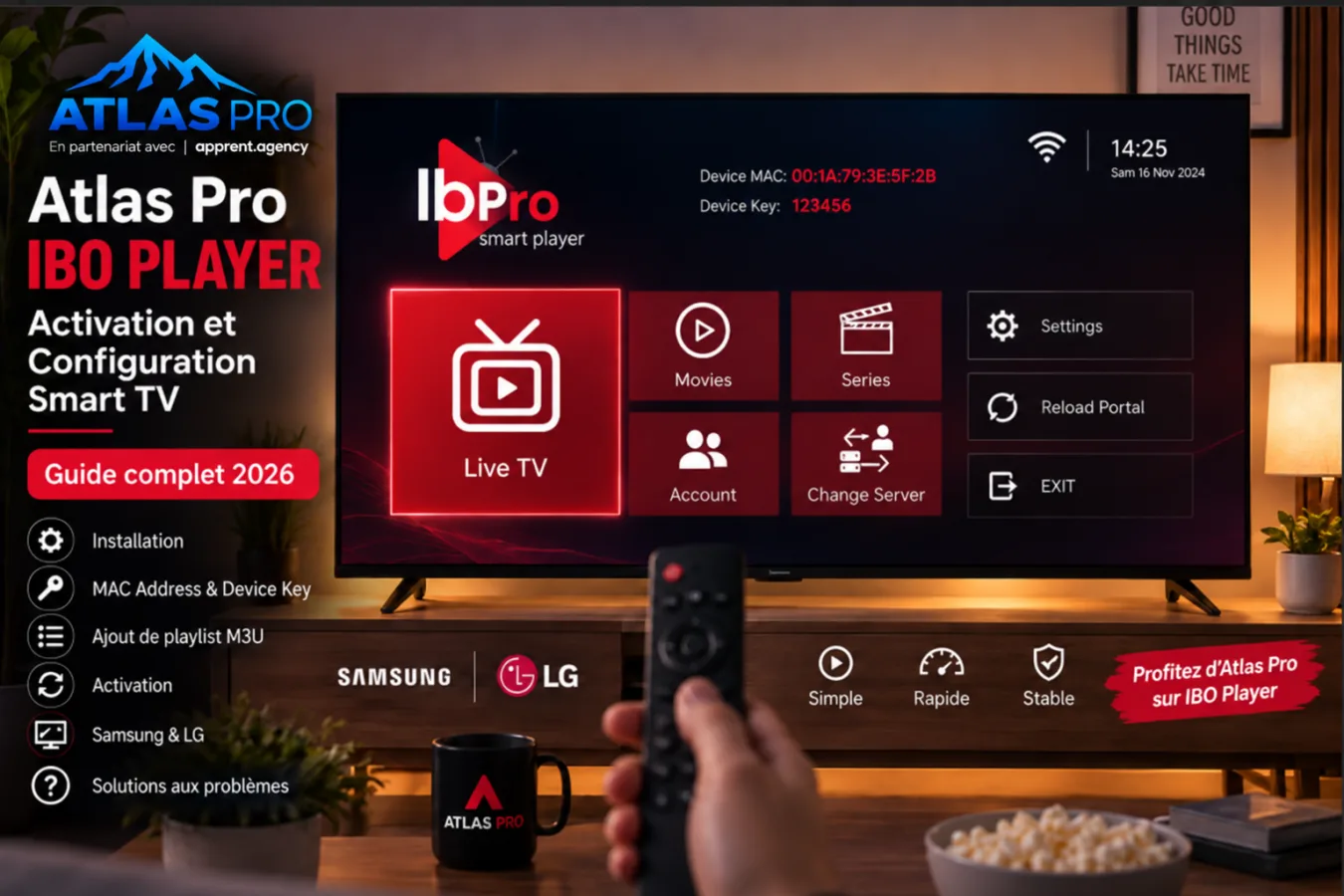 Atlas Pro IBO Player : Activation et Configuration Smart TV