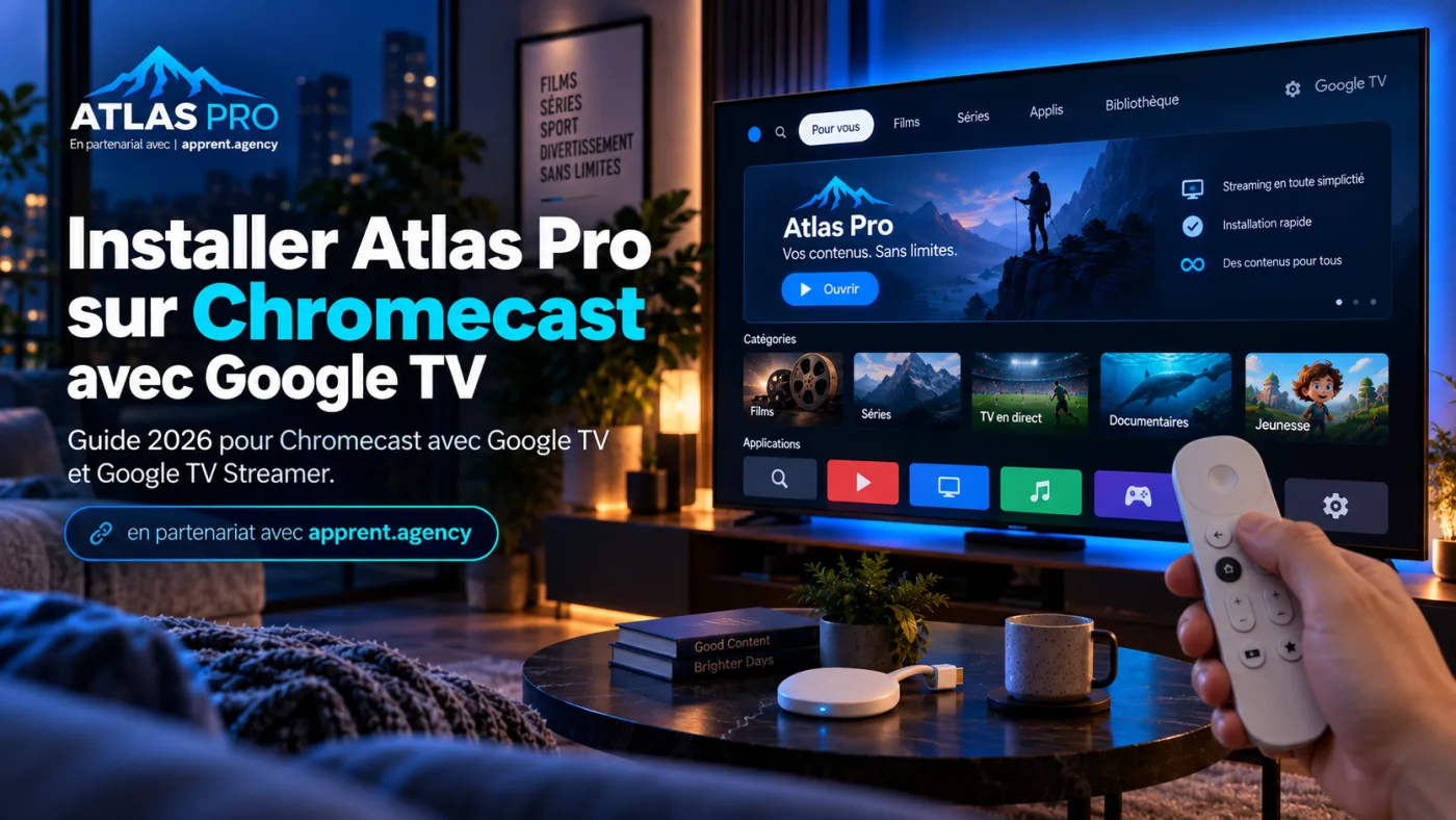 Installer Atlas Pro sur Chromecast avec Google TV et Google TV Streamer : Guide 2026